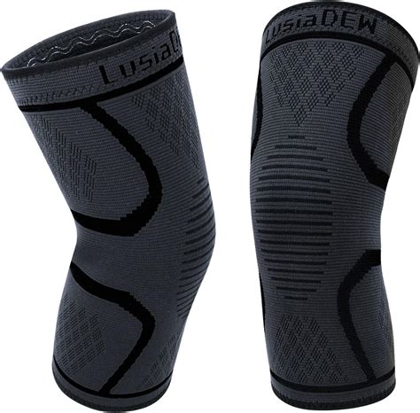 Amazon.com: LusiaDEW 2 Pack Knee Braces for Knee Pain, Knee Compression Sleeve for Men and Women ...