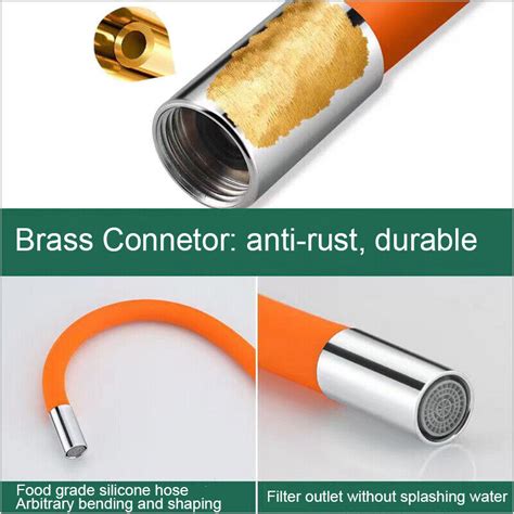 Buy Faucet Extension Extender 1/2 Universal Rotation Pipe Kitchen Tap ...