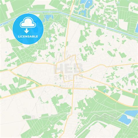 Lommel, Belgium Vector Map - Classic Colors - HEBSTREITS