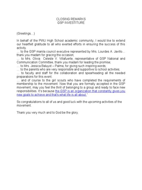 Image result for Toastmaster Closing Remarks Script