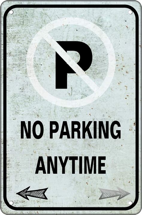 Buy MuaToo No Parking Sign Warning Sign -‘No Parking Anytime',8x12inch ...