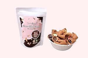 BELLABAKE Bite Sized Dark Chocolate Flavored Cones (40 Pieces) - 100% ...