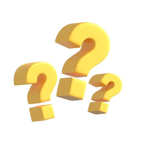 Vetor ajustado do ícone do ponto de interrogação 3D | Vetor Premium