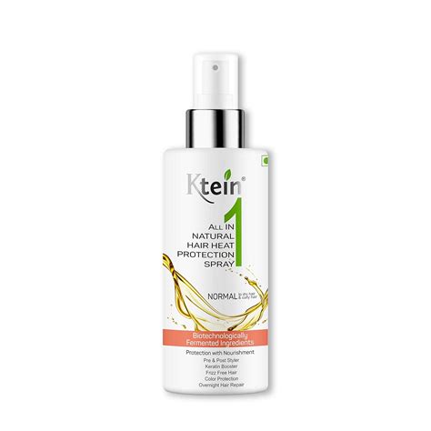 Ktein All in 1 Natural Hair Heat Protection Spray with Fermented Argan ...