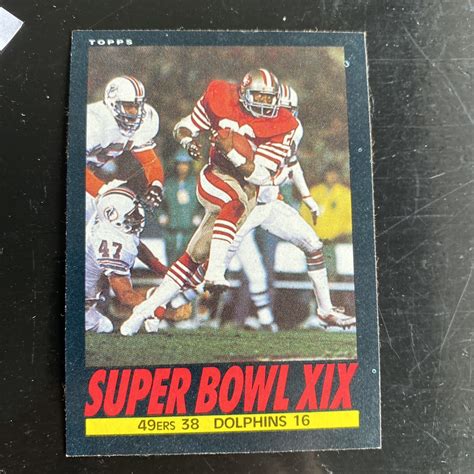 1985 Topps SUPER BOWL XIX (19) #9 49ers Dolphins Football Card - NM | eBay