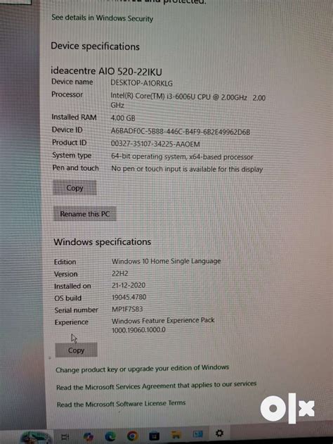 Ideacentre all in one PC - brand new condition . Orignal windows 10 ...