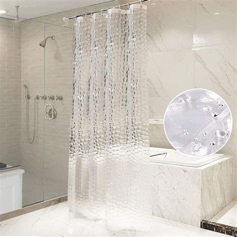 CASA-NEST Shower Curtain, 3D Diamond, Ac Curtain 8FT (54x96 inch ...