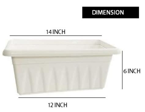 14 Inch Supreme Window Planter White Color