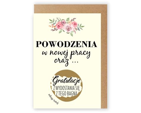 Kartka zdrapka na pożegnanie koleżanki lub kolegi z pracy