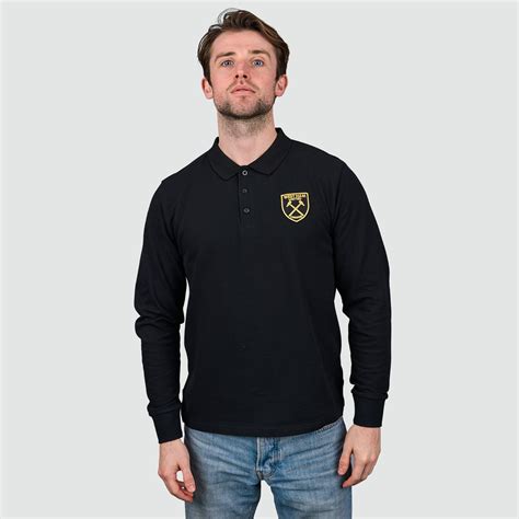 Black Long Sleeved Polo