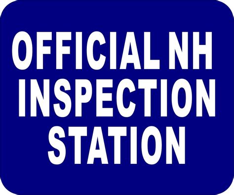 Amazon.com: NH OFFICIAL INSPECTION STATION Aluminum Composite Sign, 8.5 ...
