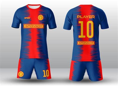 NextPrint Blue Red Speed Stripe Football Jersey – Custom Name & Number ...