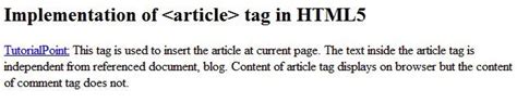 Image result for Article HTML5