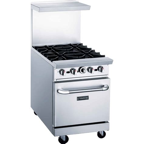 Dukers DCR24-4B 24" Commercial Gas Range, Four Open Burners - Plant ...