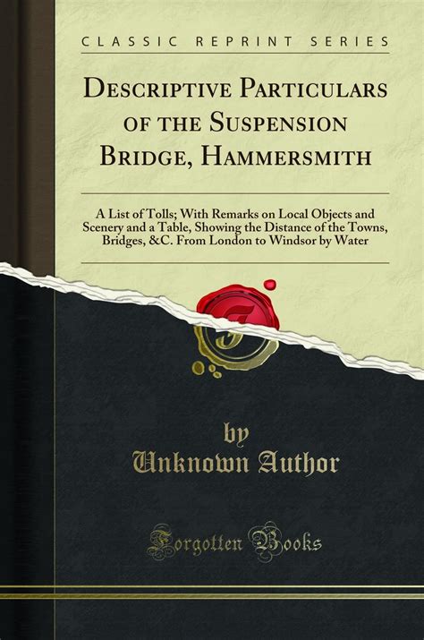 Buy Descriptive Particulars of the Suspension Bridge, Hammersmith: A ...