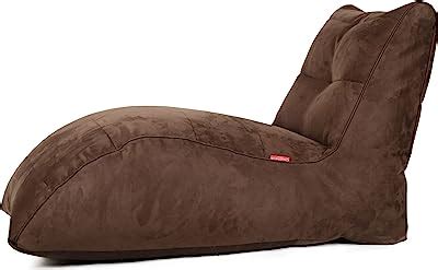 Couchette® Bellisimo Lounge Sofa Bean Bag in Blue Luxury Suede Finish ...