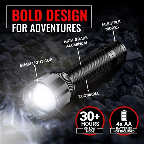 Buy REHKITTZ LED Torch Super Bright 3000 Lumens Torches Long Working ...