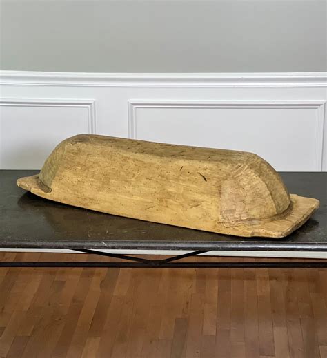 Antique Primitive Swedish Large Hand-Carved Trough Style Wooden Dough ...