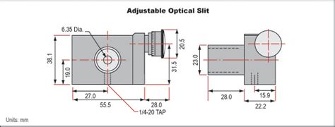Adjustable Optical Slit, Manual Micrometer Driven | Edmund Optics