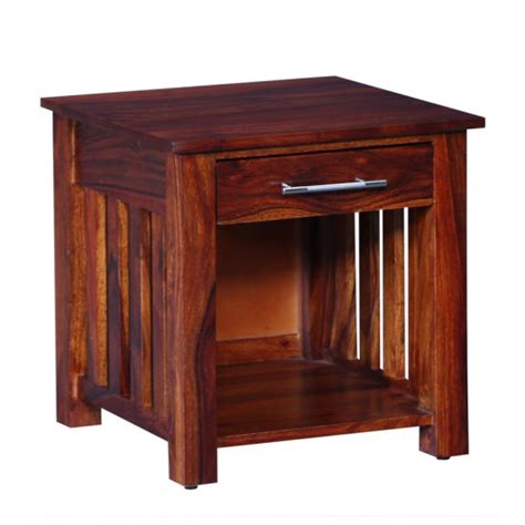 Angel's Flared Side table (Honey) for bedroom