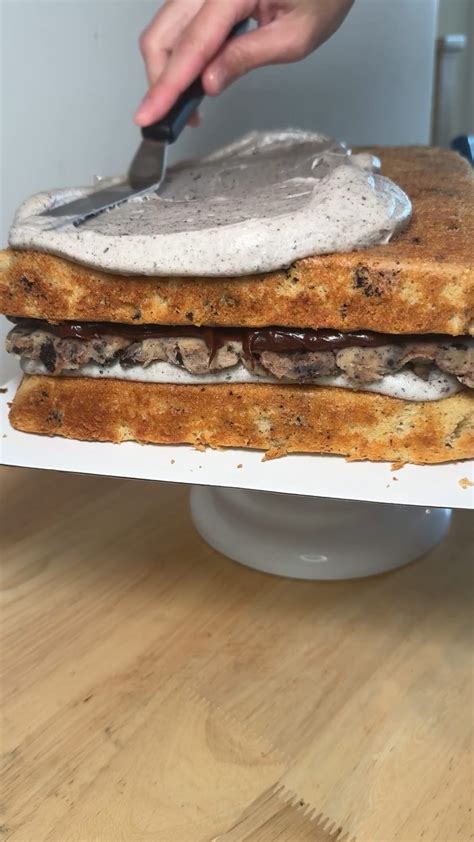 Gracie Baked | Oreo peanut butter sheet cake from a recent wedding I catered! | Instagram