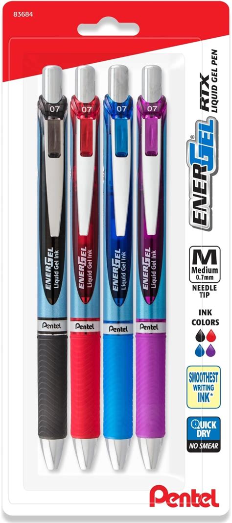 Pentel Energel Gel Pen - RTX Deluxe Retractable Energel Liquid Gel Ink ...