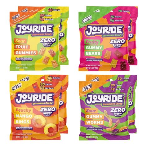 JOYRIDE Sugar-Free Gummies Variety Pack - Keto Candy with ZERO Sugar ...