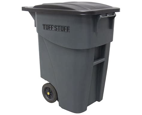 50 Gal. Square Wheeled W/ Gray Lid Trash Can - Walmart.com