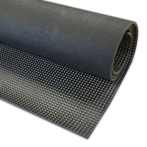 Rubber-Cal 4-ft x 6-ft Black Rubber Rectangular Indoor or Outdoor Home ...