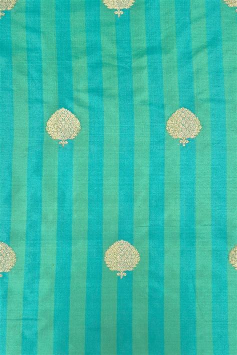 Buy AMYRA Nirvana Handloom Katan Silk with Gold Zari Buta Fabric ...