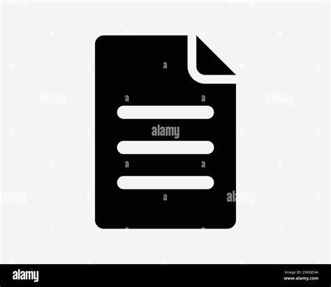 Document Page Paper Sheet Lines Line Doc Word Text File Folder Black ...