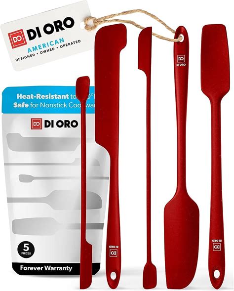 Amazon.com: DI ORO Silicone Jar Spatulas for Scraping - Rubber Spatulas ...