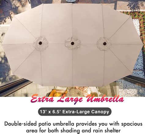 Buy PHI VILLA 7 Piece Patio Dining Set with Umbrella for 6, 59 ...