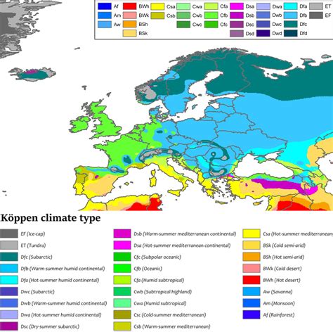 Köppen Climate Map of Europe : r/europe
