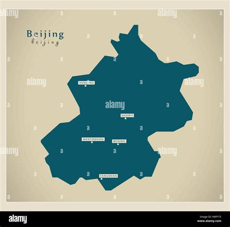 Beijing map style hi-res stock photography and images - Alamy