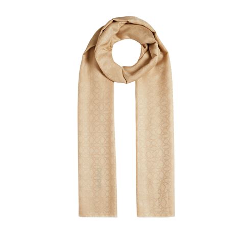 Beige Mini Seljuk Monogram Scarf | Ipekevi