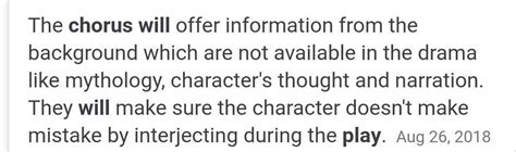 What role does chorus play in first half of antigone - Brainly.in