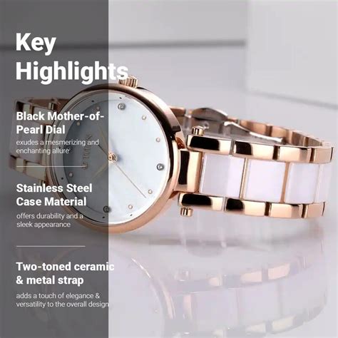 Buy Online Titan Quartz Analog White Dial Ceramic Strap Watch for Women ...