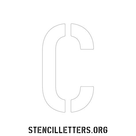4 Inch Free Printable Individual 213 Army Uppercase Letter Stencils ...