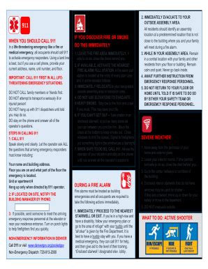 Fillable Online IN CASE OF EMERGENCY DIAL 9-911 IN A NON ... Fax Email ...