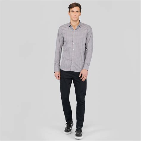 Buy White with Blue and Red Premium Check Patterned Giza Cotton Shirt ...