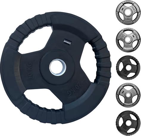 Konark Olympic weight plates Barbell/Rod Rubber Plates Weightlifting ...