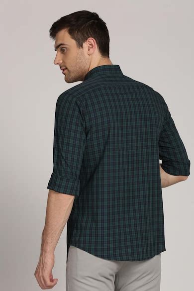 Buy Men Green Check Full Sleeves Casual Shirt Online - 310881 | Peter ...