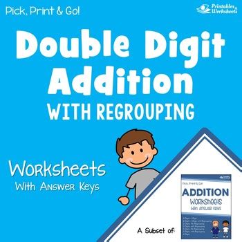 Image result for Adding Double-Digit Numbers Worksheet