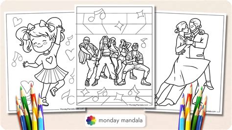 Dancing Coloring Pages Printables