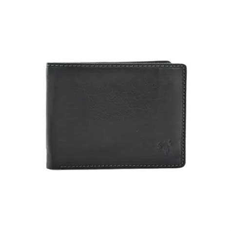 Man Leather Wallet Kion 8607, Black/Green
