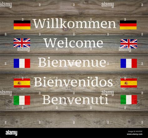 Welcome in different languages hi-res stock photography and images - Alamy