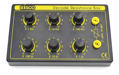 Eisco Labs 6 Decade Resistance Box, Variable from 0-1,111,110 Ohms ...