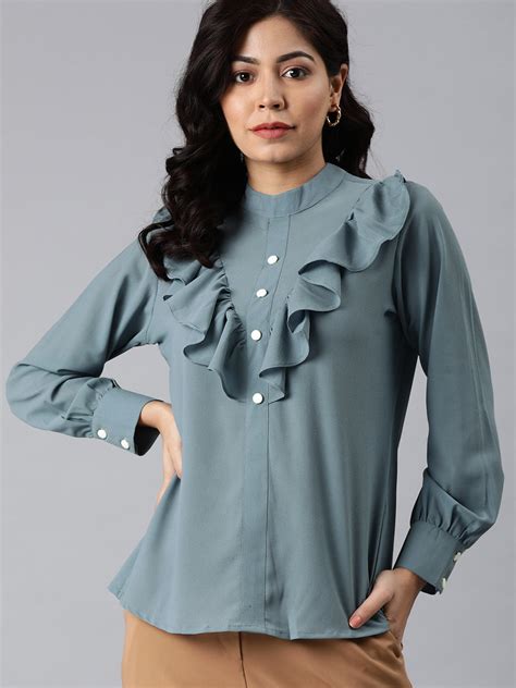Mimosa women Blue Solid Top – http://mimosa.in/