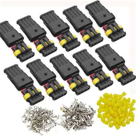 Donjon 4 Pin Connector Kit Car Way Waterproof Connector 10 | Desertcart ...